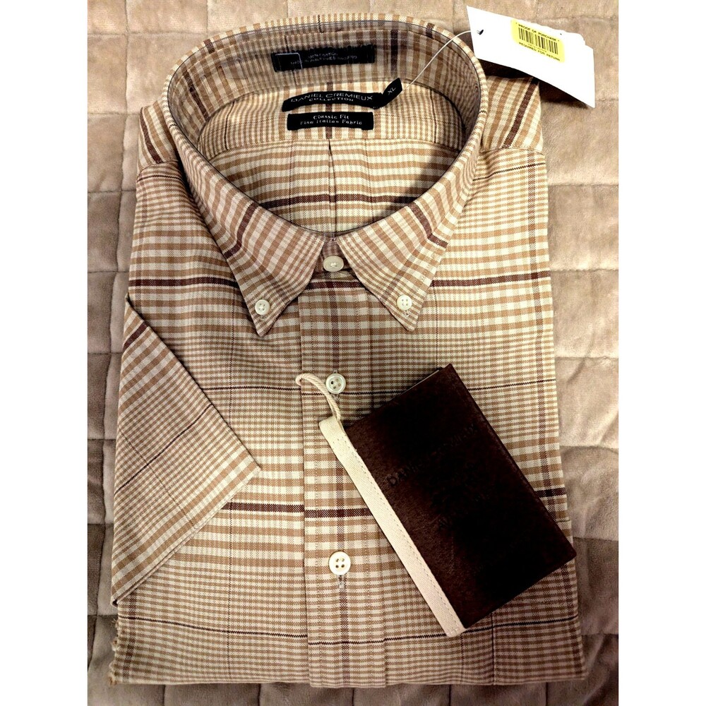 Daniel Cremeiux Men's Short Sleeve Shirt XL Cotton NWT